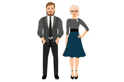 Business style fashion couple