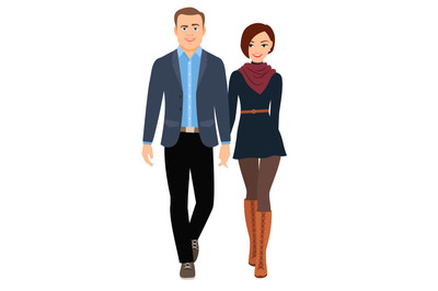 Business casual fashion couple