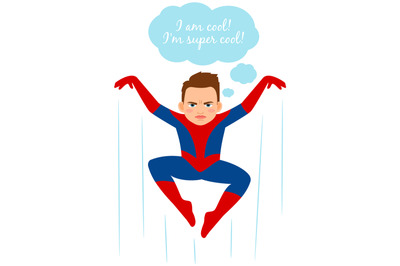 Superhero spider boy illustration