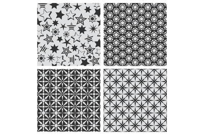 Star abstract seamless pattern texture set