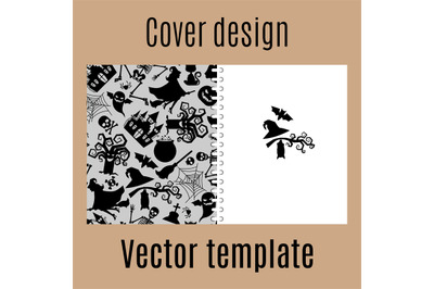 Cover design with halloween pattern