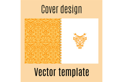 Cover design with colored arabic pattern