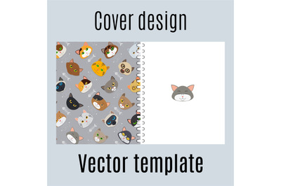 Cover design with fur cats pattern