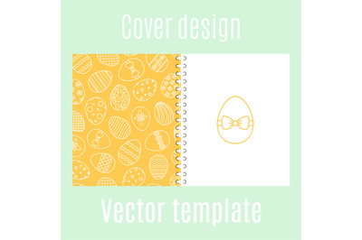 Cover design with easter eggs pattern