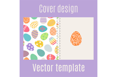 Cover design with easter eggs pattern