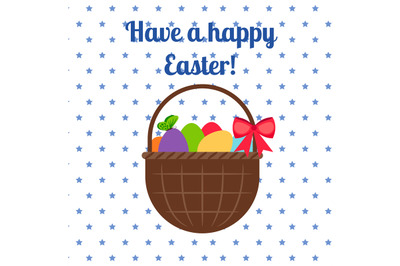 Happy Easter white greeting card