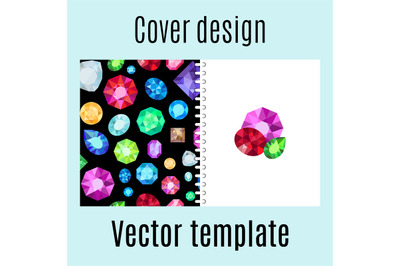 Cover design with jewels gem pattern