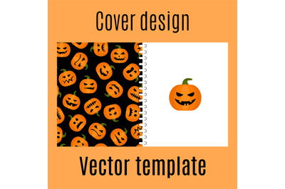 Cover design with pumpkin harvest pattern