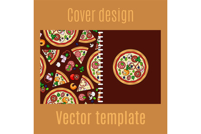 Cover design with cartoon pizza