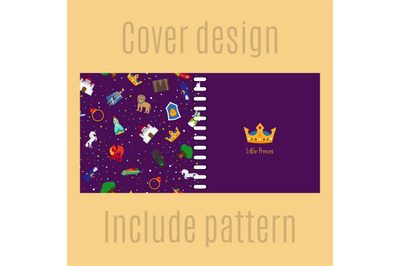 Cover design with princess pattern