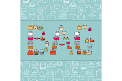 Word Bag with bags icons