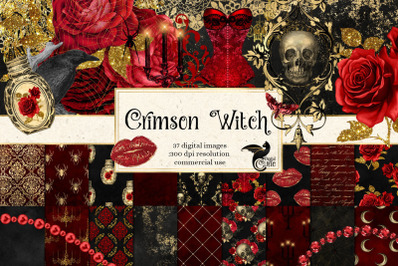 Crimson Witch Digital Scrapbook Kit