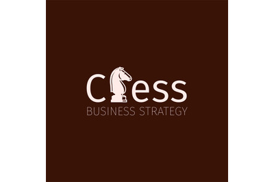 Chess business strategy logo with knight