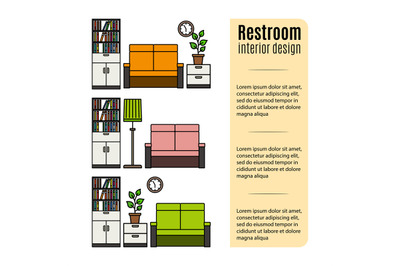 Furniture for restroom infographic