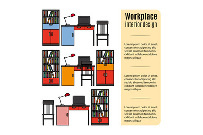 Furniture for workplace infographic