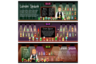 Bar banners set