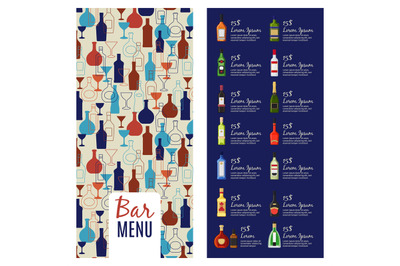 Bar menu template