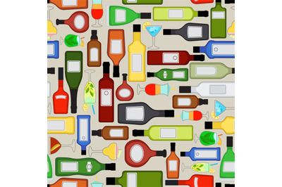 Alcohol bottles pattern