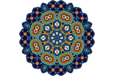 Blue and green mandala