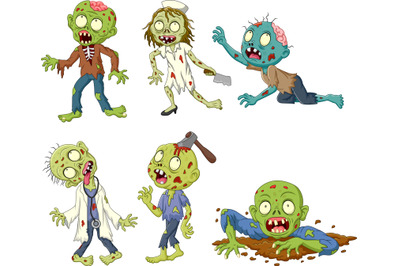 Halloween zombies collection