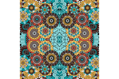 Colorful ornamental floral decorative pattern