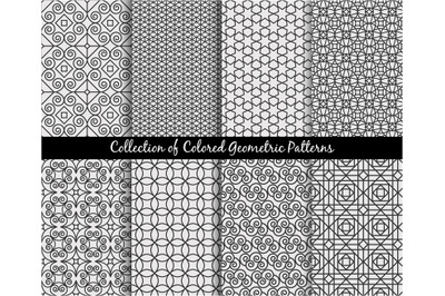 Ethnic decorative oriental patterns set