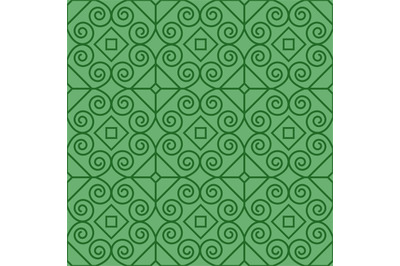 Green pattern with linear swirls