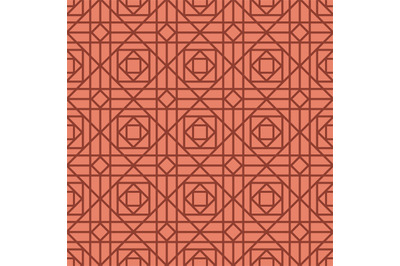 Geometric linear red retro pattern