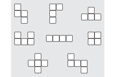 Tetris element set linear design