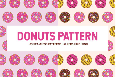 Donuts Seamless Patterns