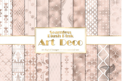 Blush Pink Art Deco Digital Paper