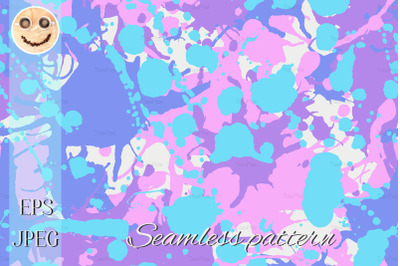 ink splashes camo seamless pattern