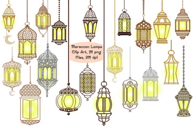 Moroccan Lamps ClipArt,