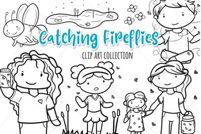 Catching Fireflies Digital Stamps