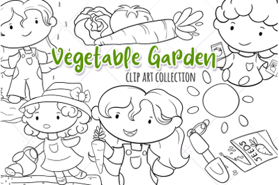 Vegetable Garden Digital Stamps
