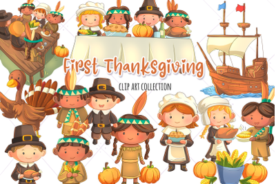 First Thanksgiving Clip Art Collection