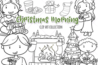 Christmas Morning Digital Stamps
