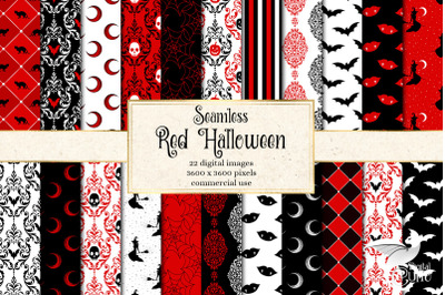 Red Halloween Digital Paper