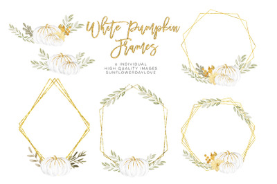 white pumpkin wreath, Fall watercolor wreath