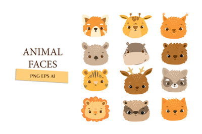 Animal faces icons