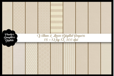 Elegant Vellum and Linen Digital Paper