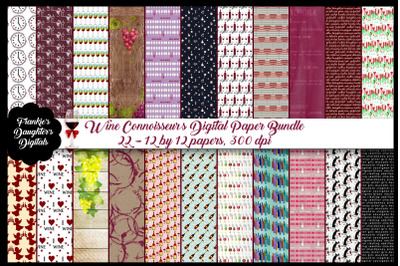 Wine Lovers Digital Paper Pack