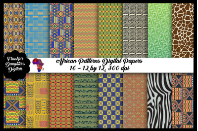 African Patterns Digital Papers