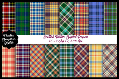 Scottish Tartan Digital Papers