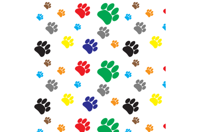 Pattern color dog animal foot print