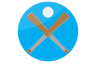 Icon baseball design flat