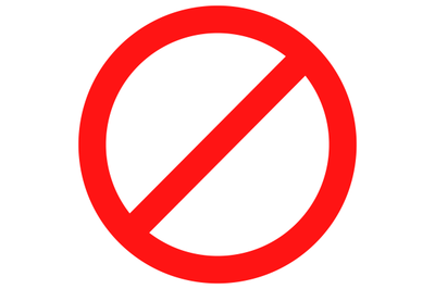 Ban sign red