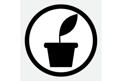 Business growth. Plant grow. Icon flat monochrome