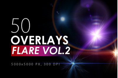 50 Flare &amp; Stars Overlays Volume 2