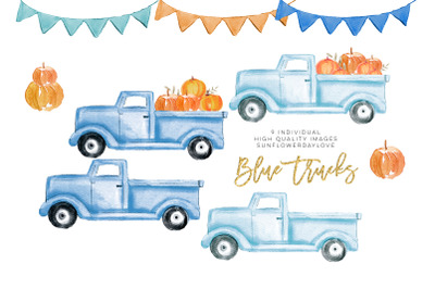 Fall Pumpkin Truck Clipart, Thanksgiving clipart